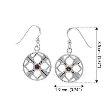 Symbols Of Femininity Sterling Silver Earrings with Gemstone by Sibylle Grummes TER1397